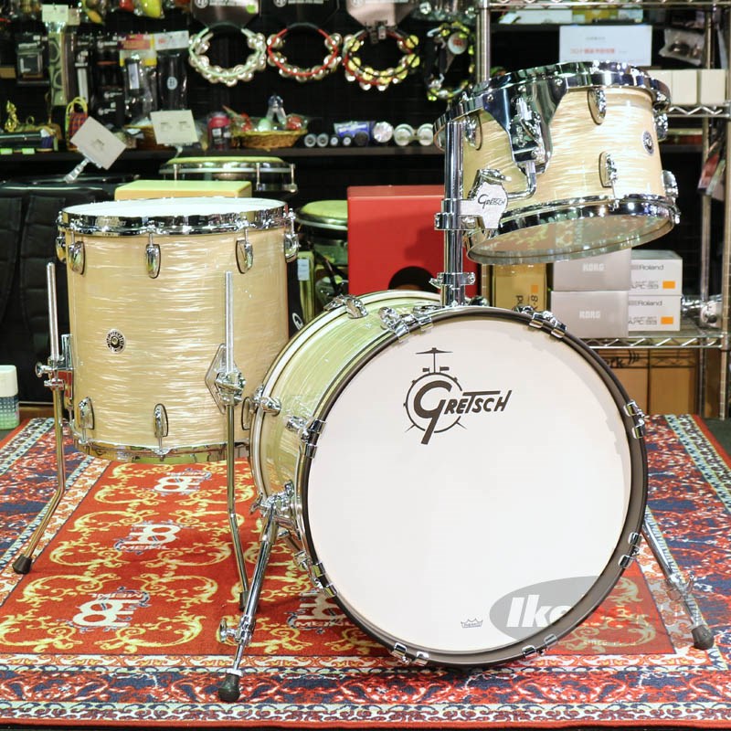 GRETSCH Brooklyn 3pc Drum Kit BD18，FT14，TT12 Creme Oysterの画像